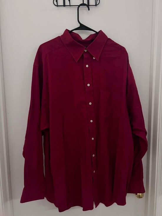 Roundtree & Yorke Other - Roundtree & Yorke Classics Men’s Red Long Sleeve Dress Shirt 3XT Big & Tall